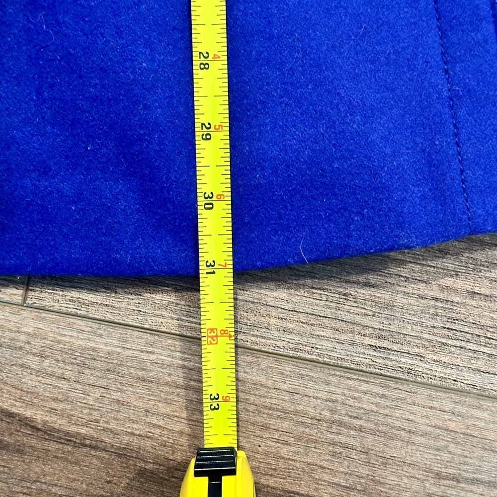 NWOT Banana Republic Cobalt Blue Wool Structured Walking City Coat Size Small - Picture 11 of 12